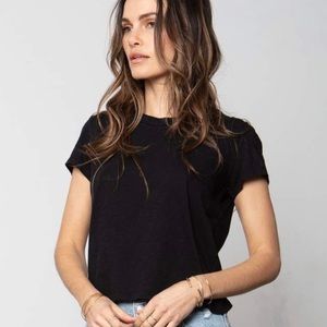 Stillwater Basic Black Boxy Cotton Tee NWOT